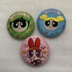パワーパフガールズ 刺繍缶バッチ 3個セット