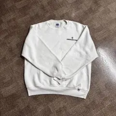 ラッセル 古着 90s 企業物 銀行 メンズ スウェット サイズL ホワイト