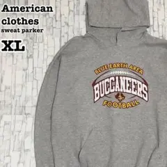 ヒ*ン様 US アメリカ古着 フットボール チーム プリント スウェット パーカ
