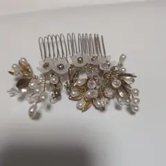 フラワーモチーフ ヘアコーム 　結婚式
