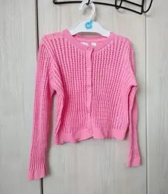 GAP KIDS 透かし編みカーディガン ピンク