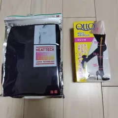 ユニクロ　ヒートテックネイビーM メディキュット　トレンカ　ブラックM おまけ付