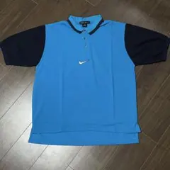 NIKE Y2K ナイキゴルフ ポロシャツ センターロゴ　刺繍ロゴ