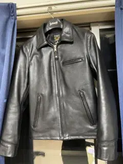 【極美品】ショット　シングル　ライダースジャケット　レザー　34 黒　103US USA製 SCHOTT シングル ライダース レザージャケット ブラック