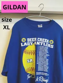 GILDAN/オーバーサイズ/メンズ古着Tシャツ/ブルー/XL /ギルダン/