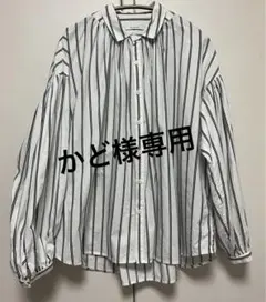 MANON マノン　 アミカルシャツ　ギャザーストライプブラウス　日本製のサムネイル