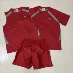 adidas アディダス キッズ トップス ショートパンツ3点セット