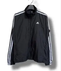 【adidas】アディダス 3ストライプス ウィンドブレーカー フルジップ 黒