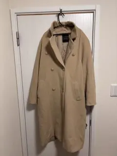 サンヨー　sanyo ベージュ ダブルブレスト ロングコート