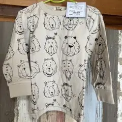 MAKE YOUR DAY くまの顔長袖Tシャツ　110 未使用