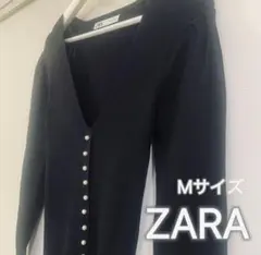 【ZARA】 ニットワンピース カーディガン パールボタン Mサイズ 新品未使用