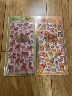 【正規品】Disney バンビ くまのプーさん プチドロップシール 2枚セット