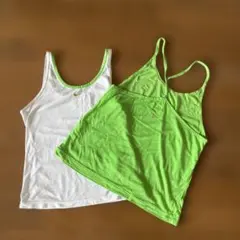 Nike タンクトップ 2枚セット ホワイト・グリーン