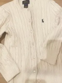 POLO RALPH LAUREN ケーブルニット カーディガン ホワイト