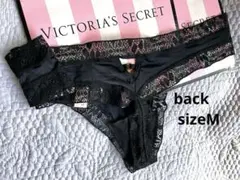 Victoria's Secret Tバック ブラック M黒リボン下着のサムネイル