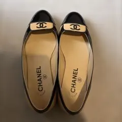 CHANEL バイカラー フラットシューズ 36のサムネイル