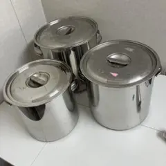 ステンレス製 寸胴鍋 蓋付き 3点セット キッチンポット ステンレス製 寸胴鍋 3点セット キッチンポット - メルカリ