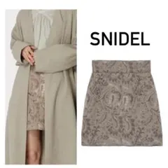SNIDEL ジャガードミニスカート グレー