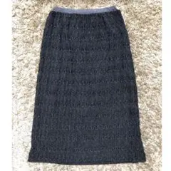 ローズバッド ニットスカート 上品 ロングスカート