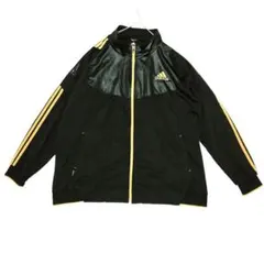 adidas トラックジャケット 6L 黒金 CLIMALITE 大きいサイズ