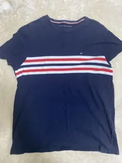 TOMMY HILFIGER ネイビー ストライプ Tシャツ　メンズ　Mサイズ