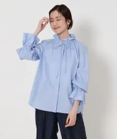 新品　UNITED ARROWS フリルカラー フレアスリーブ ブラウス
