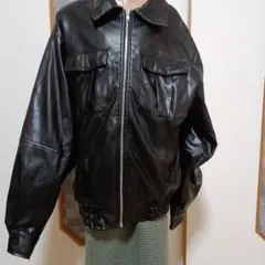 GRL　　オーバーサイズ ブラックレザージャケット