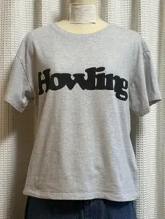 Mansart マンサール★Howling ロゴプリントT TOP杢グレー 綿のサムネイル