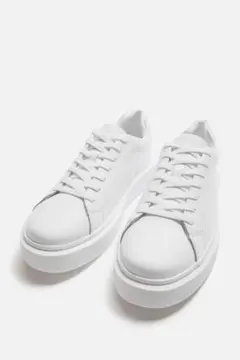 ZARA ザラ ホワイト 厚底スニーカー メンズ スニーカー
