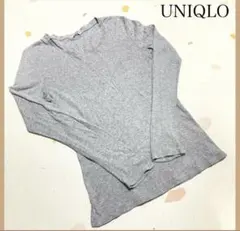 ユニクロ オールドUNIQLO 長袖Tシャツ　Lサイズ グレー　トップス ロンT