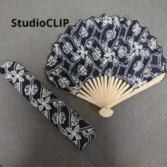 StudioCLIP 花柄扇子とカバーセット 刺繍