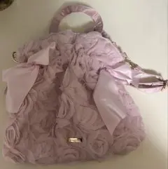 Maison de FLEUR チュールローズダブルリボン2Wayトートバッグ