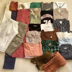 【新品未使用多数】２５点 まとめ売り‼️半袖　長袖　ノースリーブ　スカート　パンツ