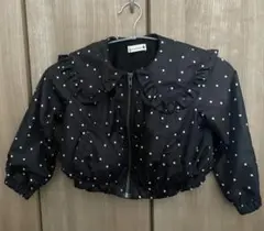 ブランシェス　ドット柄　フリル付きジャケット