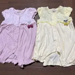 petit main 80 ロンパース2枚セット