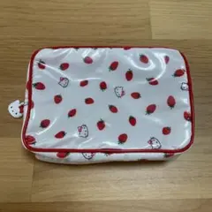 【サンリオ】いちご柄 ハローキティ ポーチ