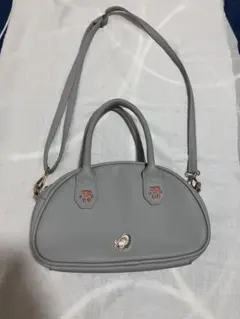 グレー ショルダーバッグ 動物モチーフ