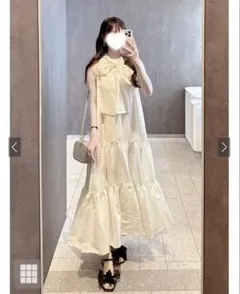 新品♡アメスリフレアロングワンピース