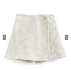 新品 GRL ツイードラップ風スカパン M