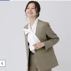 アンカーウーマン　1ボタンVカラーロングジャケット【Instagram共創企画】