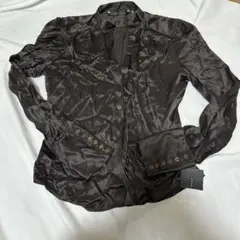 ZARA WOMAN シルク100% 長袖シャツ ダークブラウン