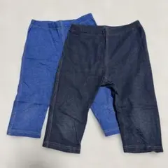 ユニクロ　レギンス　五分丈　100cm 2枚セット