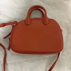 ニコアンド　Niko and… 合皮 レザー オレンジショルダーバッグ