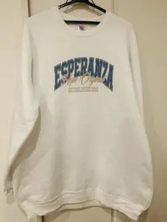 HOPE ホープ ESPERANZA 裏起毛 トレーナー ホワイト スノボー