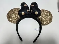 ディズニーカチューシャ ミニーゴールド