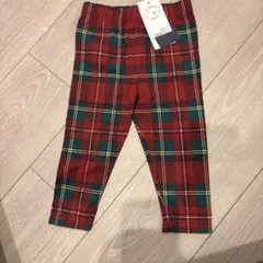 ラルフローレン 12M（80cm）赤チェックレギンス