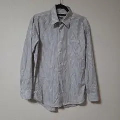 ORIHICA　オリヒカ　スーパーノンアイロンシャツ　LL　グレー　ストライプ