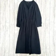 フォンセ FONCE Vネック ワンピース 【M】 ロング フレア セレモニー