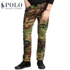美品 ポロラルフローレン Sullivan スリム ストレッチ カモ ジーンズ