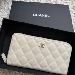CHANEL シャネル 長財布 キャビアスキン 箱 ギャラカードあり